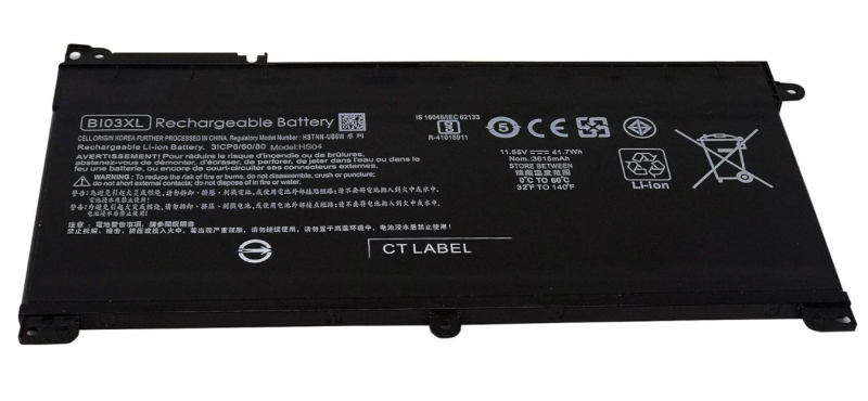 BI03XL Batería para portátil RHINO POWER ON03XL compatible con HP Pavilion X360 13-U M3-U M3-U001DX M3-U103DX 13-U100TU 13-U100TU Stream 14-AX 14-ax010wm 14-ax020wm 14-ax030wm Series HSTNN-UB6W 41.7Wh 11,55 V