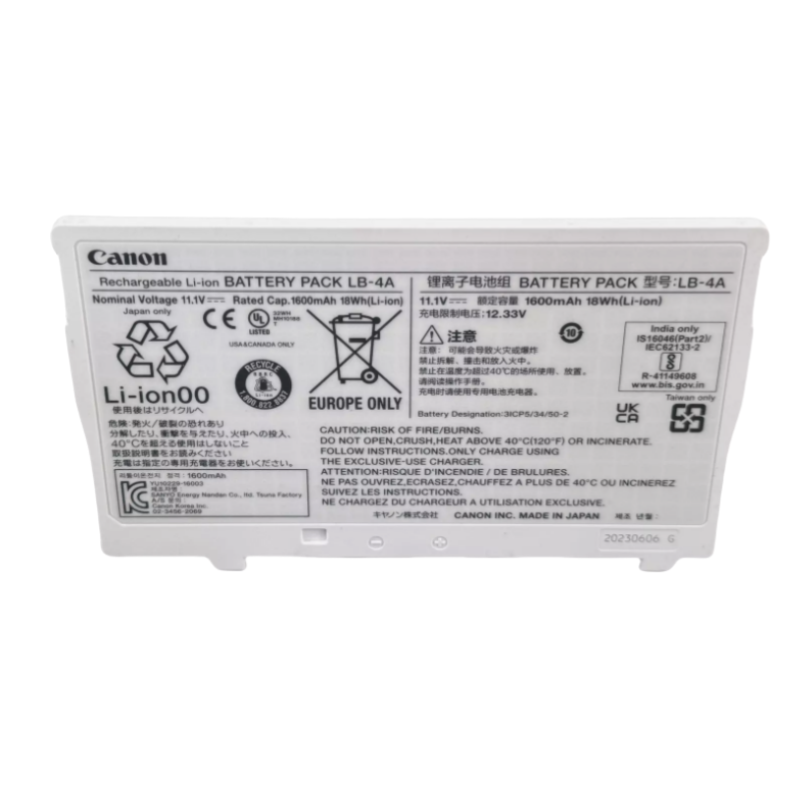 LB-4A RHINO POWER HIGH QUALITY REPLACEMENT BATTERY for CANON LB-4A CXDI-710C Medical Tablet Battery 11.1V 1600mAh/18Wh