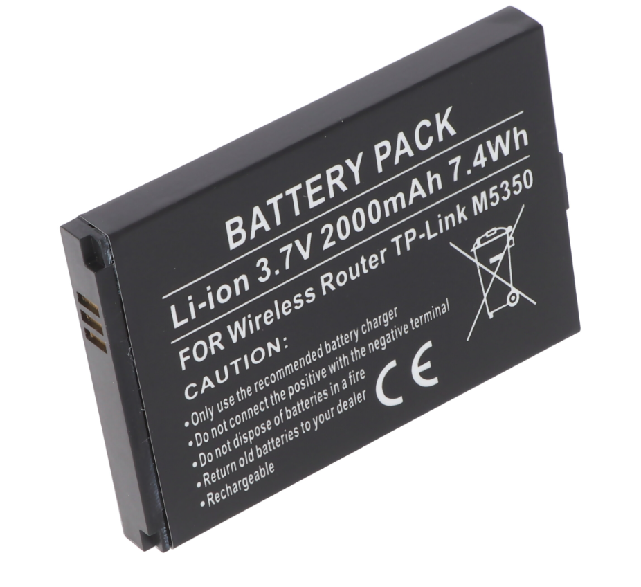 RHINO POWER HOCHWERTIGER Ersatzakku passend für WLAN-Router TP-Link M5350 Li-Ion Akku 3,7V 2000mAh