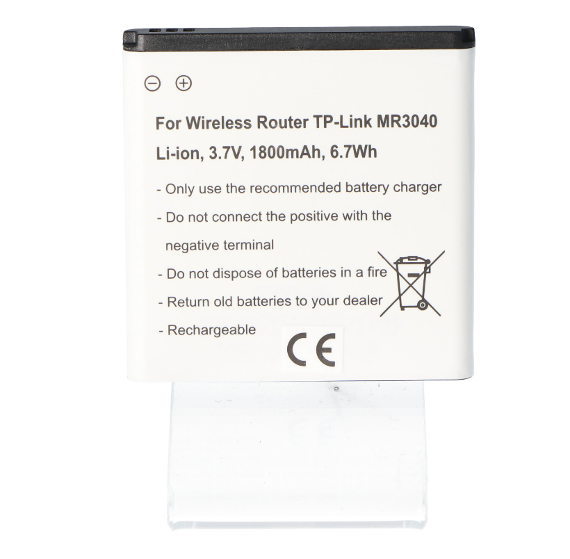 RHINO POWER Batería de repuesto de ALTA CALIDAD adecuada para enrutador inalámbrico TP-Link MR3040 Batería de iones de litio TBL-68A2000, 3,7 voltios 1800 mAh