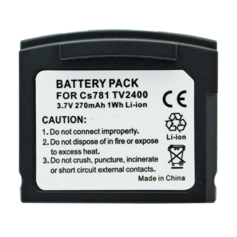 TV2400 RHINO POWER High Quality Replacement Battery suitable for Amplicom TV2400 battery 93ITV24BAT, TV2500, Li-Ion, 3.7V, 270mAh, 1.0Wh