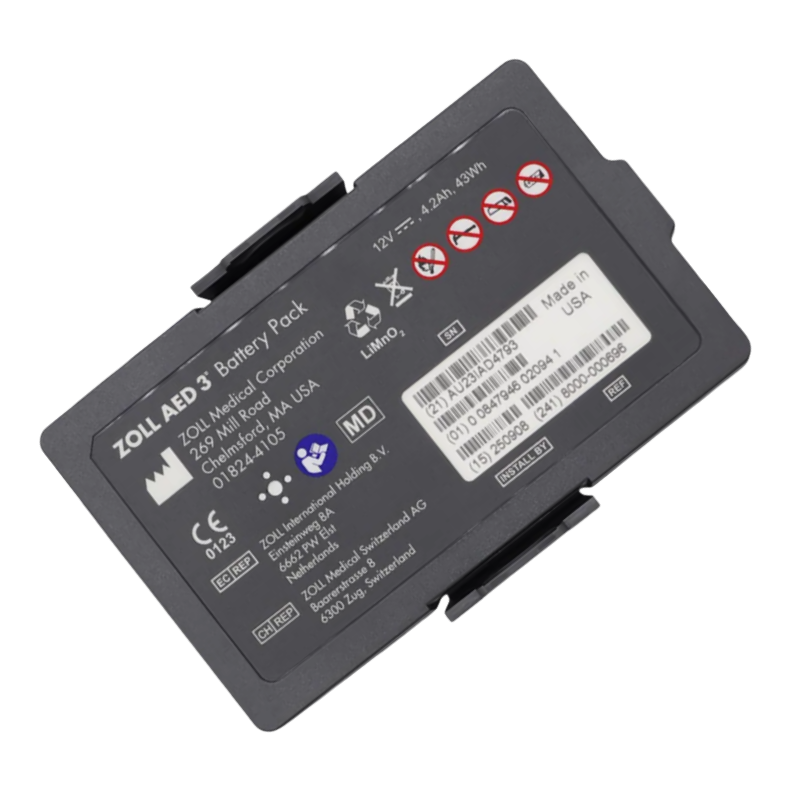 8000-000696 RHINO POWER HIGH QUALITY BATTERY for ZOLL AED 3 Battery LIMNO2 (Lithium Manganese Dioxide Battery Pack) 12V 4.2Ah