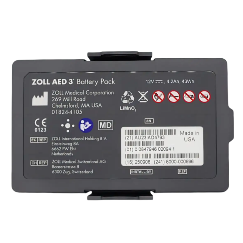 8000-000696 RHINO POWER HIGH QUALITY BATTERY for ZOLL AED 3 Battery LIMNO2 (Lithium Manganese Dioxide Battery Pack) 12V 4.2Ah