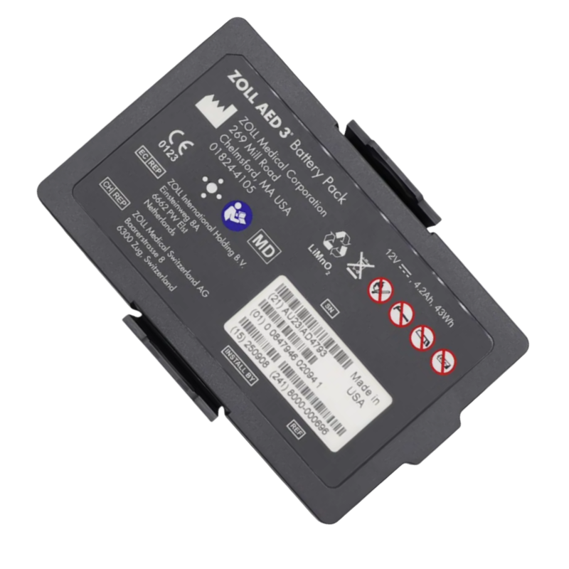 8000-000696 RHINO POWER HIGH QUALITY BATTERY for ZOLL AED 3 Battery LIMNO2 (Lithium Manganese Dioxide Battery Pack) 12V 4.2Ah